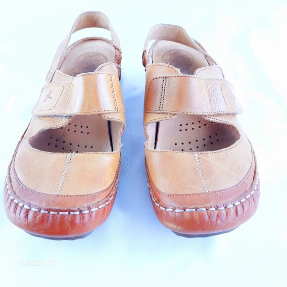 Size 8 Pikolinos tan leather low dress summer Streetwear shoes - Picture 9 of 10